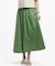 ストレッチタイプライター ギャザー フレアスカート マキシ丈
