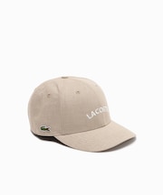 ブランドネームロゴ刺繍 コットンリネンキャップ