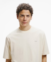 二層構造 消臭 速乾 UVカット ワンポイント アウトラインロゴクルーネック半袖Tシャツ