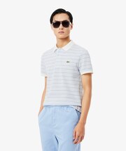 マルチボーダー鹿の子地ポロシャツ