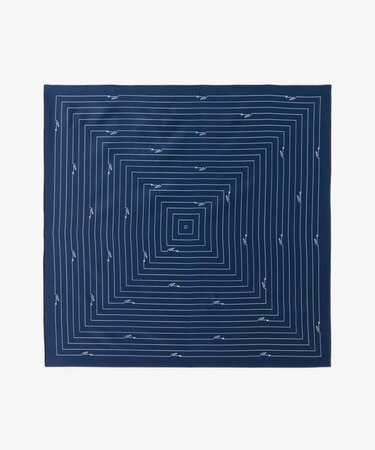 ワニロゴラインスクエアサテンスカーフ