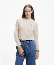 丸首ラメニットカーディガン