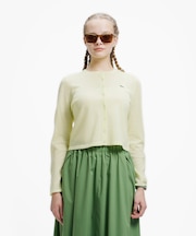 丸首ラメニットカーディガン