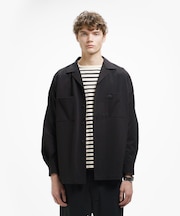 鹿の子地オープンカラーシャツジャケット