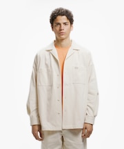 鹿の子地オープンカラーシャツジャケット