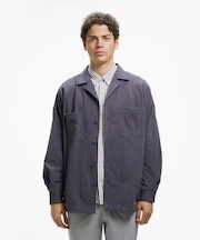 鹿の子地オープンカラーシャツジャケット