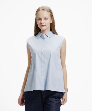 ノースリーブAラインシャツ