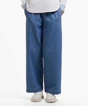 ワイドレッグイージーデニムパンツ