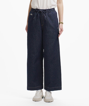 ワイドレッグイージーデニムパンツ
