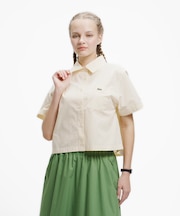 クロップドボタンシャツ