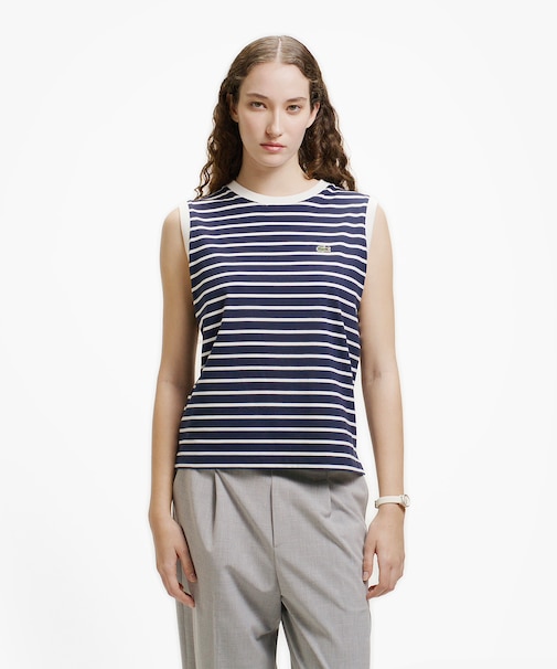 ノースリーブボーダーTシャツ