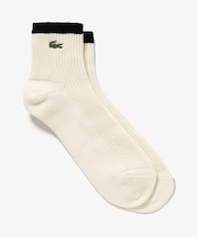 1×1リブニットクルーソックス 25-27cm