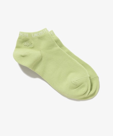 ネームジャカードワニロゴパッチくるぶし丈ソックス 22-24cm