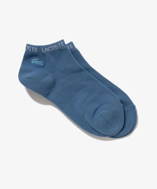 ネームジャカードワニロゴパッチくるぶし丈ソックス 22-24cm