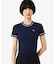 レーヨンブレンドトリム 配色ライン半袖Tシャツ