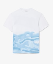 クローズアップワニロゴプリントTシャツ