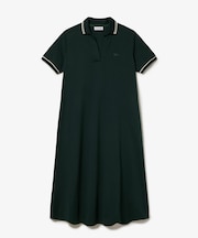 ラインリブスキッパーネック鹿の子ポロドレス