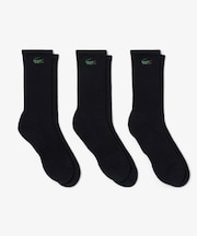 ワニロゴジャカード スポーツソックス3足セット 底パイル仕立て