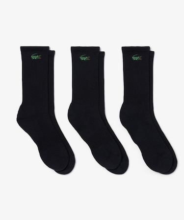 ワニロゴジャカード スポーツソックス3足セット 底パイル仕立て