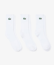 ワニロゴジャカード スポーツソックス3足セット 底パイル仕立て
