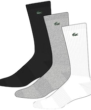 ワニロゴジャカード スポーツソックス3足セット 底パイル仕立て