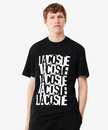 リピートロゴプリントコットンTシャツ