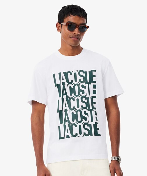 リピートロゴプリントコットンTシャツ