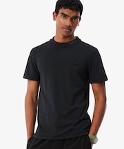 ジャカードブランドネームネック鹿の子Tシャツ