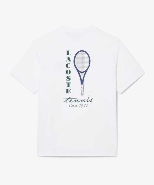 テニスグラフィックプリントTシャツ