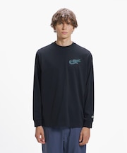 ネーム&ワニロゴグラフィック長袖Tシャツ