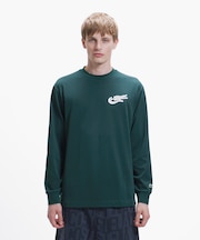 ネーム&ワニロゴグラフィック長袖Tシャツ