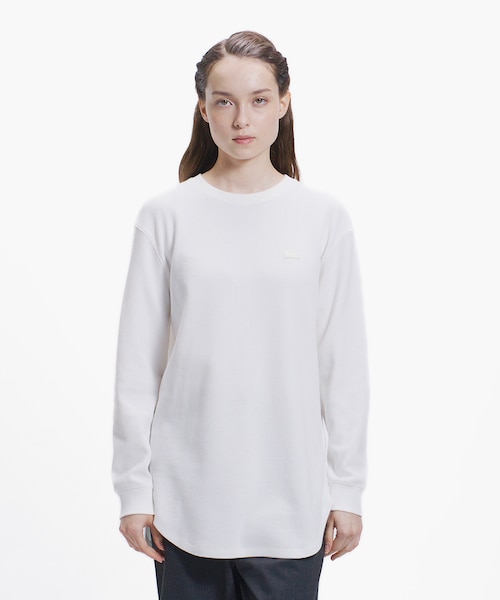 ブラミンク クルーネックロングスリーブ ロゴパッチ ホワイト 36 ラウンドヘム ワッフルロングスリーブTシャツ｜ラコステの通販｜&mall