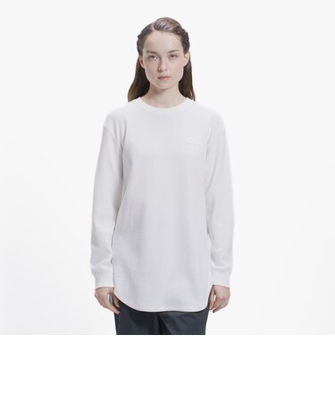 ラウンドヘム ワッフルロングスリーブTシャツ