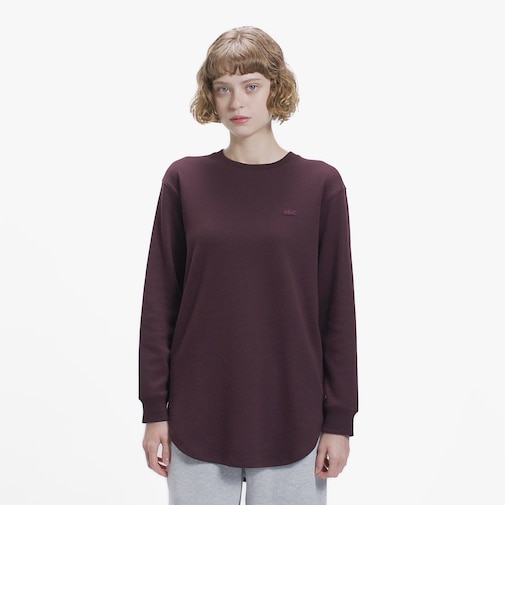 ラウンドヘム ワッフルロングスリーブTシャツ