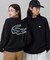 【オンライン限定】LACOSTE  オーバーサイズ 裏毛 バックプリント クルーネック スウェット