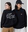 【オンライン限定】LACOSTE  オーバーサイズ 裏毛 バックプリント クルーネック スウェット