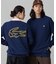 【オンライン限定】LACOSTE  オーバーサイズ 裏毛 バックプリント クルーネック スウェット