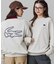 【オンライン限定】LACOSTE  オーバーサイズ 裏毛 バックプリント クルーネック スウェット