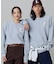 【オンライン限定】LACOSTE オーバーサイズ ワンポイント刺繍ロゴ ヘンリーネック長袖Tシャツ / ワッフルカットソー