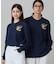 【オンライン限定】LACOSTE オーバーサイズ ワンポイント刺繍ロゴ ヘンリーネック長袖Tシャツ / ワッフルカットソー
