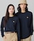【オンライン限定】LACOSTE  オーバーサイズ 配色ラインリブ ロングスリーブTシャツ
