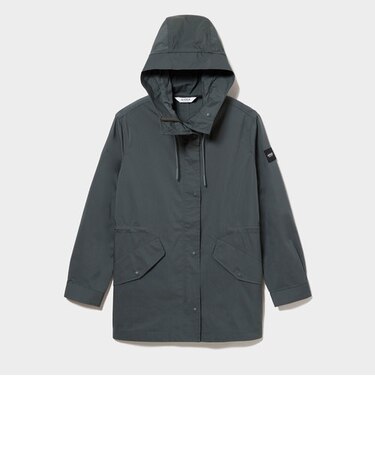 撥水 ストレッチ コットンタッチ フィッシュテールパーカ