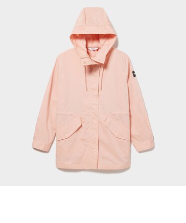 撥水 ストレッチ コットンタッチ フィッシュテールパーカ