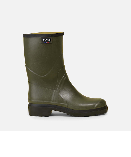 ビソン2 ラバー ミドルブーツ ローヒール