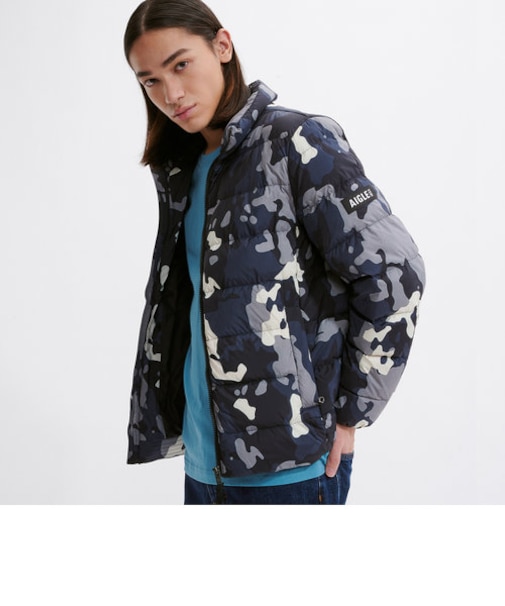 撥水オールオーバープリントダウンジャケット