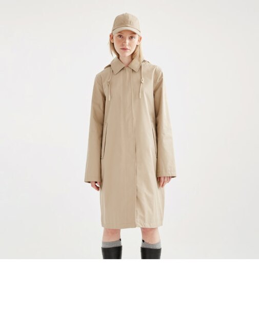 透湿防水 フーデッドロングコート