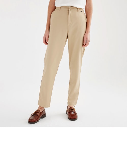 【45R】極美品 モールサージ　ストレッチスリムパンツ 2 アイボリー 45R】極美品 モールサージ ストレッチスリムパンツ 2 アイボリー
