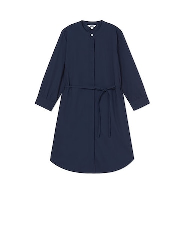 バンドカラーシャツドレス