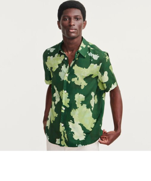 ショートスリーブリヨセルシャツ