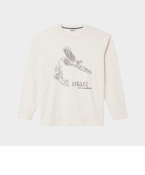 【AIGLE for more trees】 チャリティ グラフィック 長袖Tシャツ #4